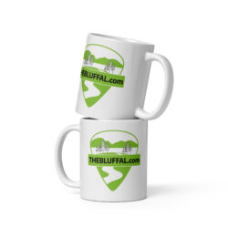 THE BLUFF White glossy mug