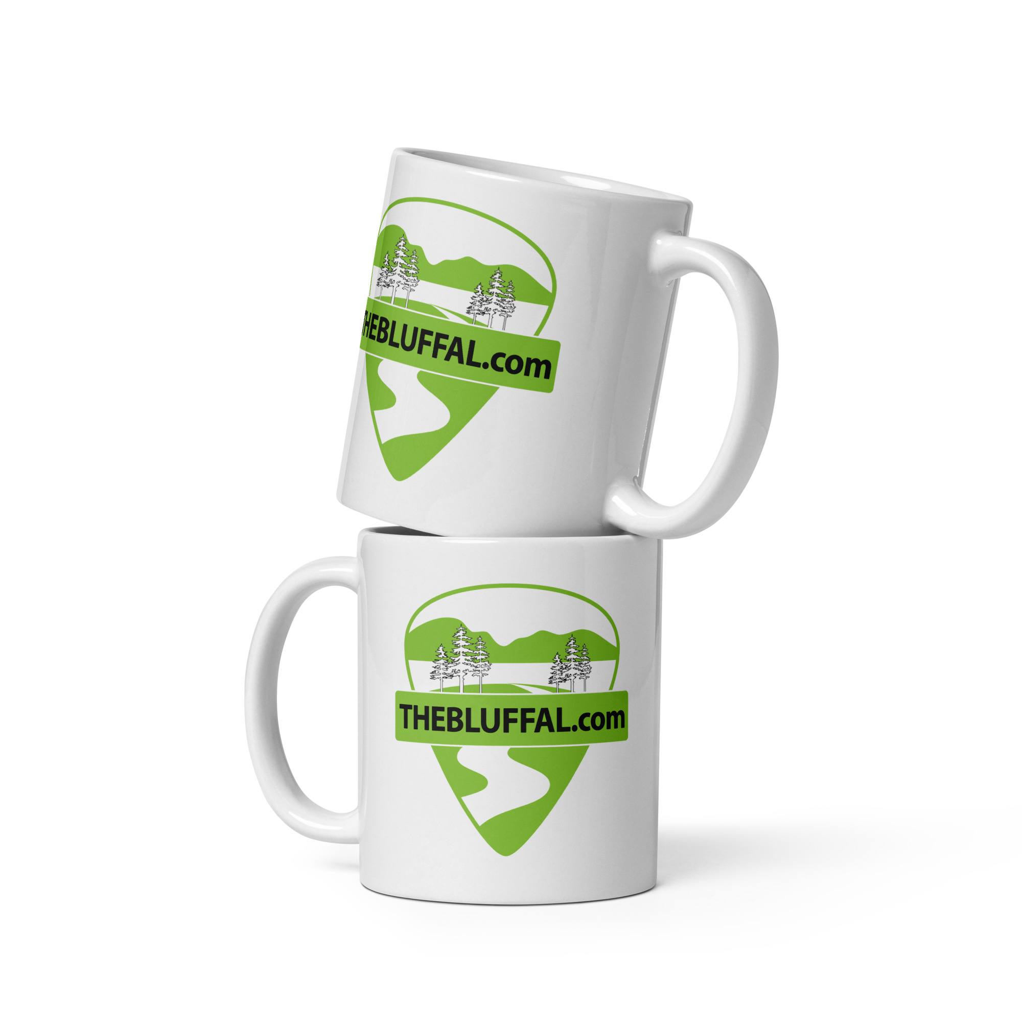 THE BLUFF White glossy mug